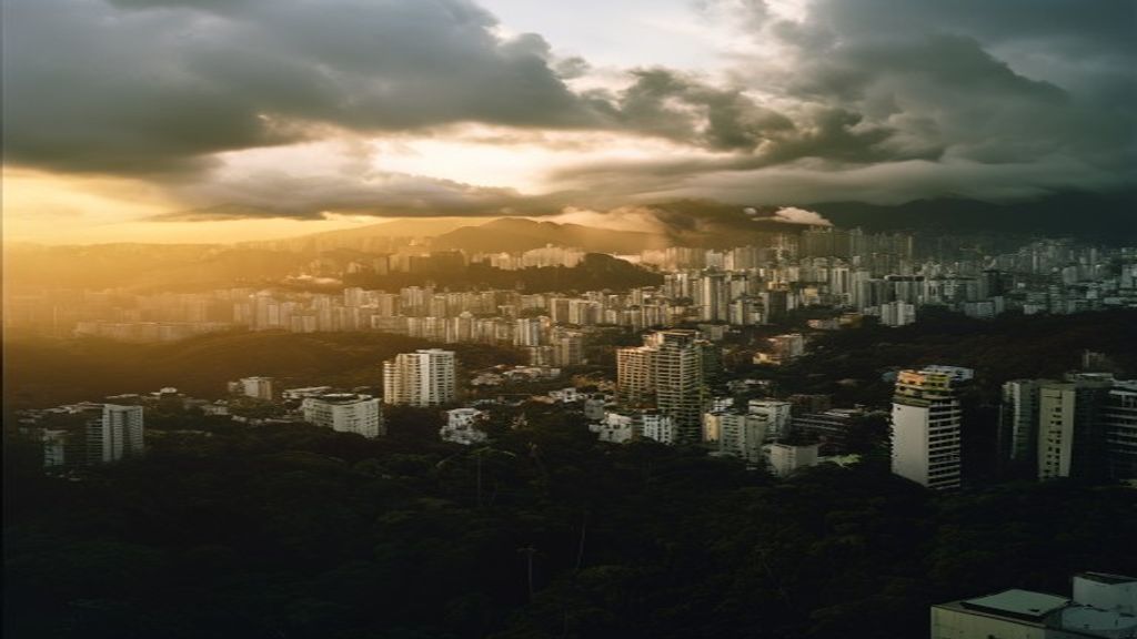 Medellín at golden hour